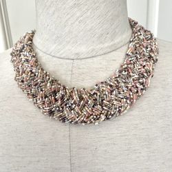 Seeded Bead Choker Necklace 