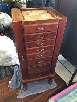 Jewelry armoire wood