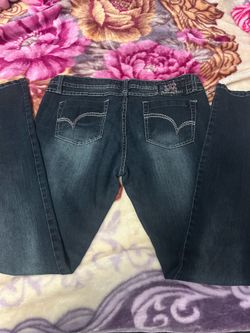 Size 13 low rise dark navy blue washed out skinny jeans
