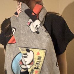 Mickey and Minnie Double Fleece Scarf Handmade