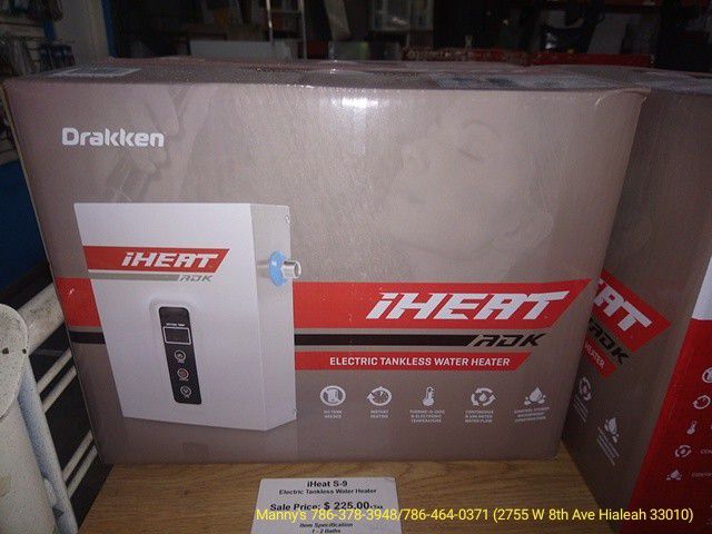 IHeat S-9 Electric Tankless Water Heater 2 Baths New