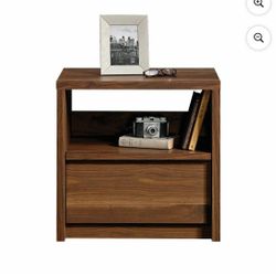 Sauder Harvey Park Nightstand, Grand Walnut Finish