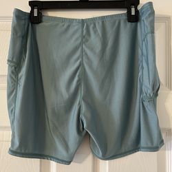 Women’s Teal Spandex Shorts Activewear Size XL 