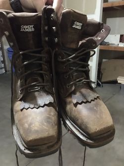 Cody James 13 Work Boots (Steel Toe, Worn Once)