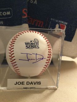 Los Angeles Dodgers Joe Davis Autographed Baseball