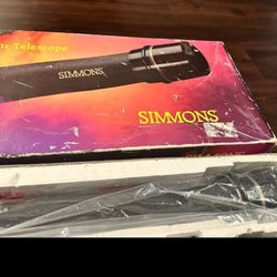 Simmons 675 Power/60mm Astronomical Refractor Telescope. Open Box Never been Assembled. Comes With Tripod