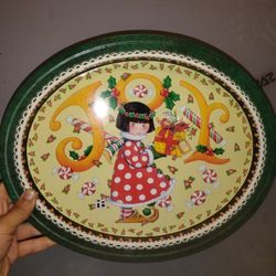 Christmas tin plate