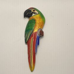 Vtg Colorful Parrot Wall Decor, Light Weight