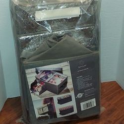 Portable Grey 18 Qt. Ottoman Cooler and Seat with Padded Shoulder Strap