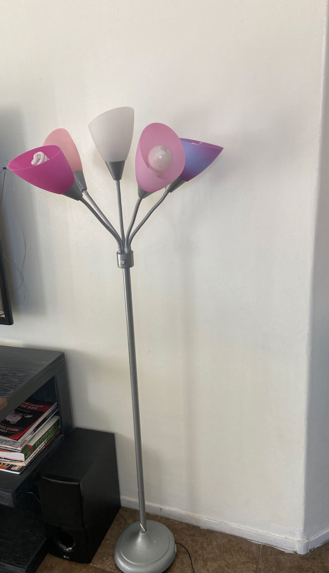 Pink floor lamp