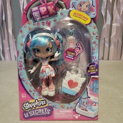 Shopkins Shoppies Lil Secrets Jessicake Doll Teeny Shoppie Locket Blue New