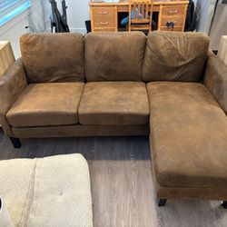 Brown Couch With Chaise