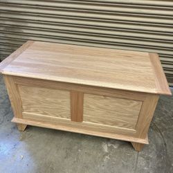 Solid Red Oak Hope Blanket Chest. NEW