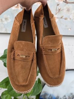 .Bally Karakas Kolby Calf Suede Loafers Size 44 (11US)
