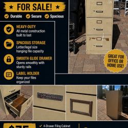 Heavy-Duty 4 Drawer Metal Filing Cabinet – Office / Home