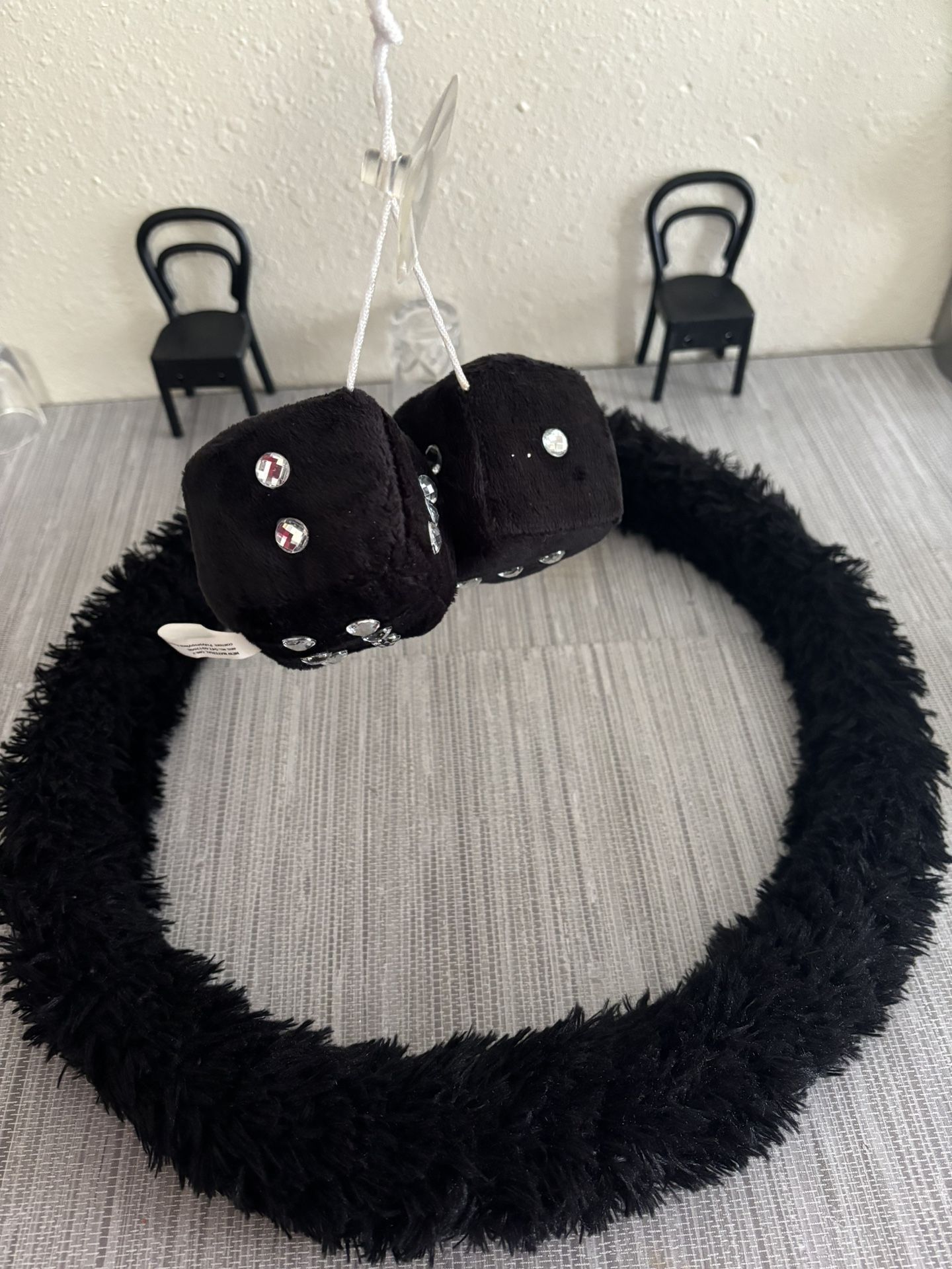 Steering Wheel Cover And Window Dice 🍒