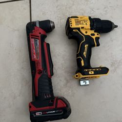 Tools Drills Good Condition Dewalt And Milwaukee 