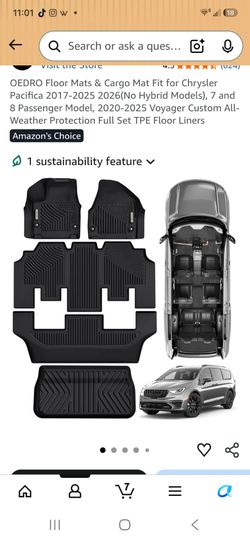 All Weather Floor Mats for Chrysler Pacifica