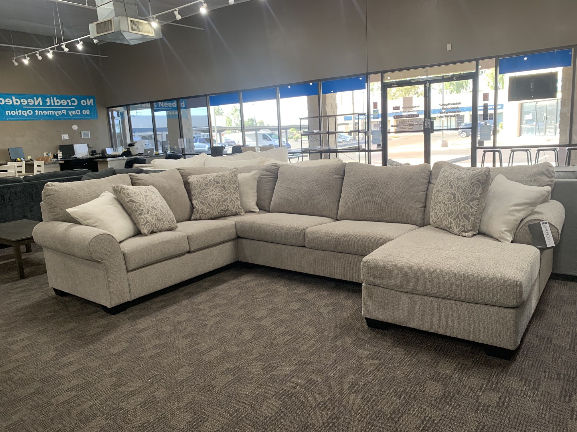 Tan Beige Sectional Couch