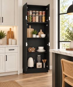 Black Tall Kitchen Pantry