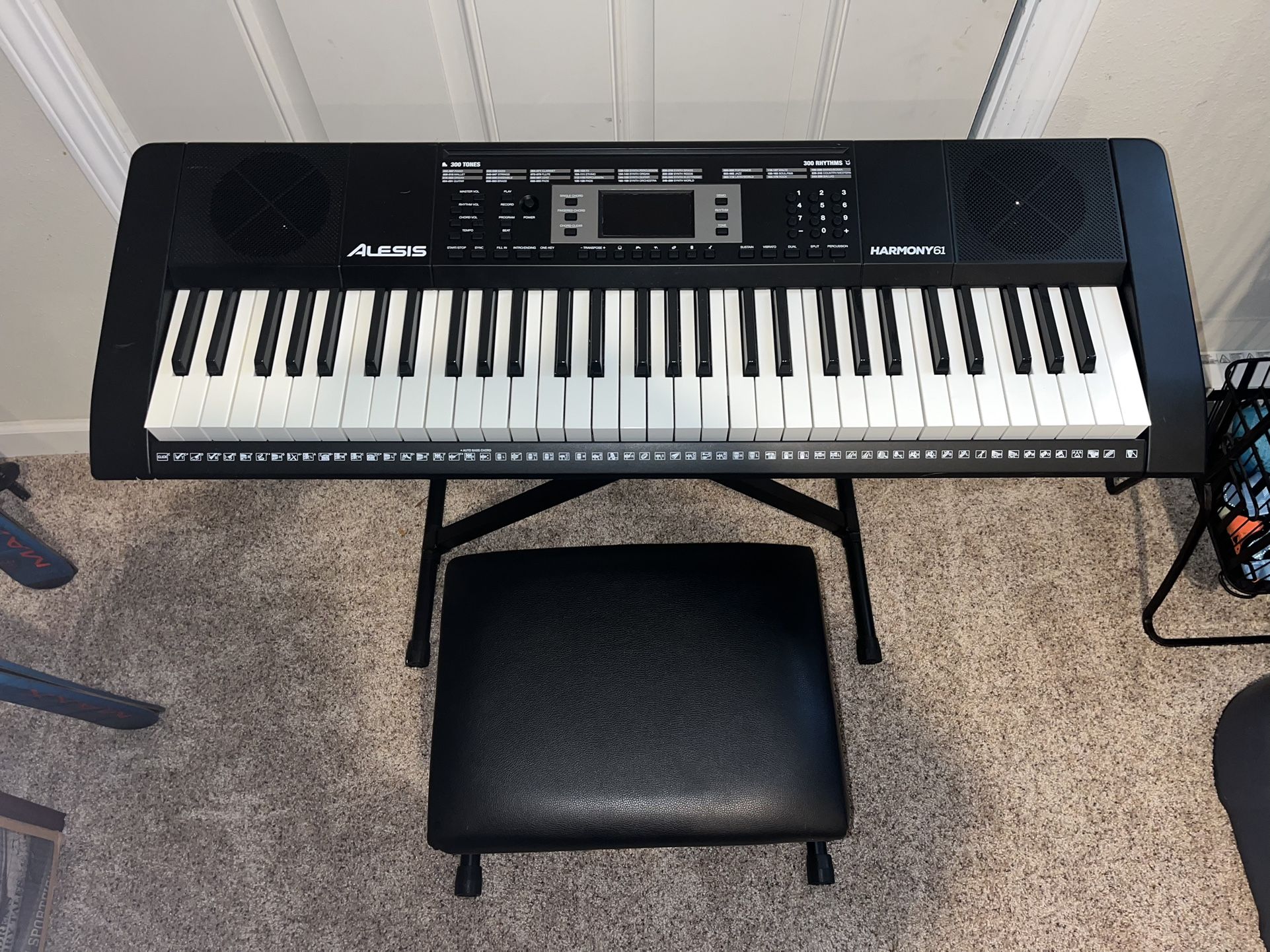 ALESIS Harmony61 Electronic Keyboard With Stand And Seat