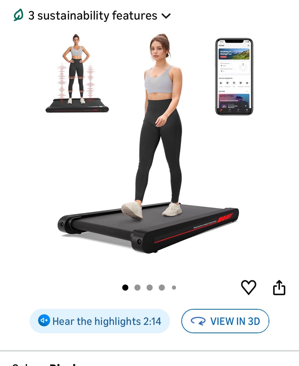 Like New Walking Pad And Vibration Plate 2 In 1 Running Workout Machine Treadmill