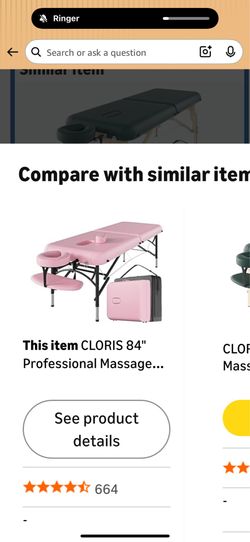 Massage table -still in box-color is pink