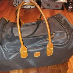 BRIC’S Milano Brown Leather Carry-on Rolling Duffle/Bag 21”x 13” x 11”
