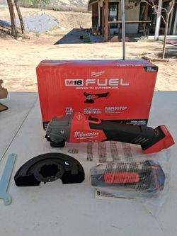 Milwaukee M18 Fuel 5" Variable speed braking grinder slide switch lock on tool only