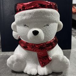 🏡Bath And Body Works Santa Bear  3-Wick Candle Holder