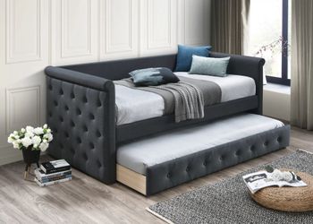 Brand New Grey Twin Size Daybed w Trundle Bed