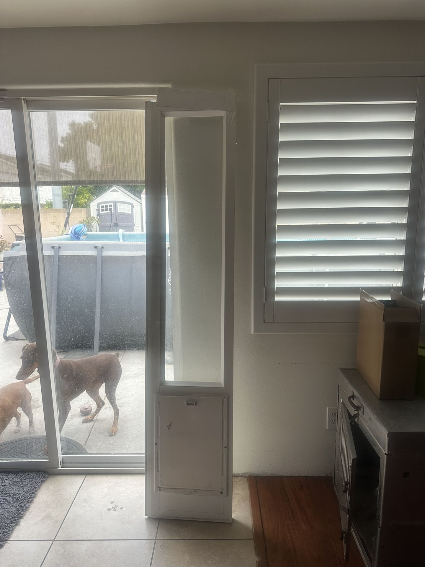 Dog Door For Sliding Door. Used In Good Condition