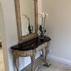 Furniture, Console and Mirror Set 