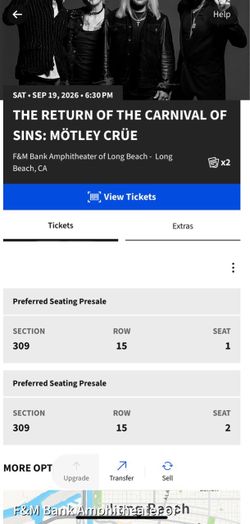Motley Crue Tickets
