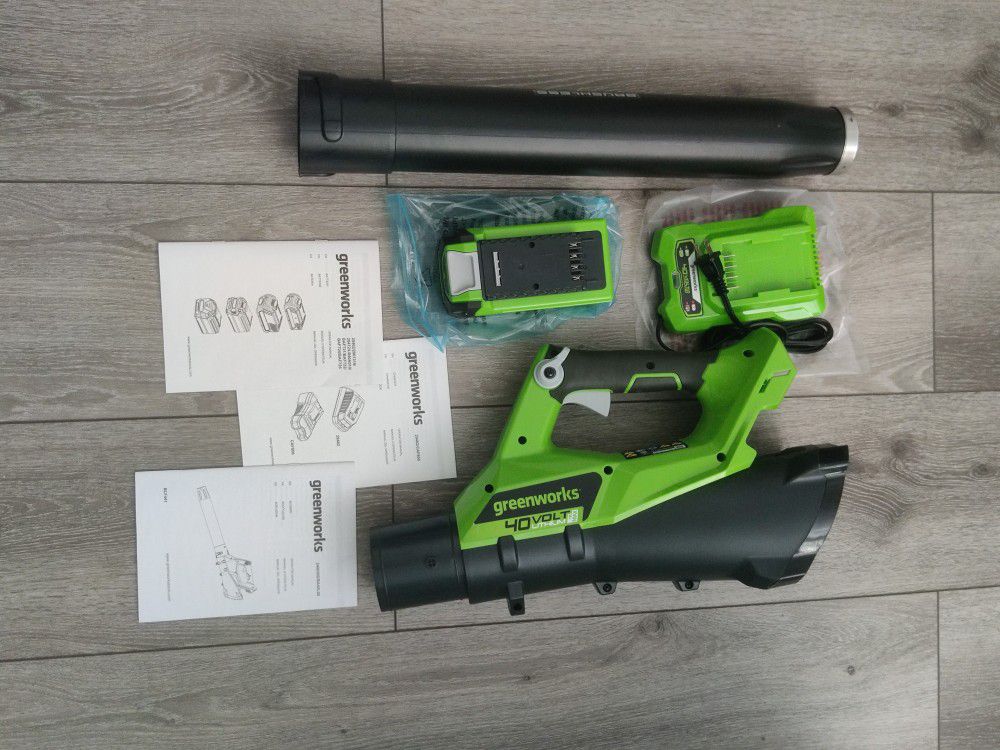 Greenworks 40V (115 MPH / 430 CFM) Brushless Axial Leaf Blower, 2.0Ah Battery and Charger Included

NEW!! Sealed box 

Sells for $149+ on amazon

High