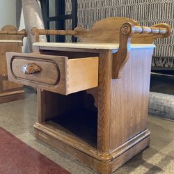 Mid Century, all wood, dresser, and end table