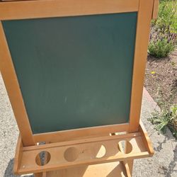 Child's Easel With Blackboard And Dry Erase