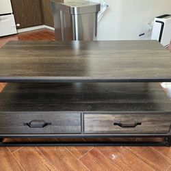 Wooden Coffee Table With Drawers