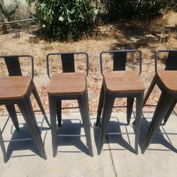 Farmhouse Swivel Bar Stools Set Of 4