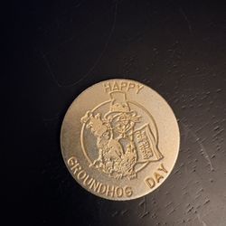 Vintage Punxsutawney Groundhog Club 'Happy Groundhog Day' Metal Coin/Token
