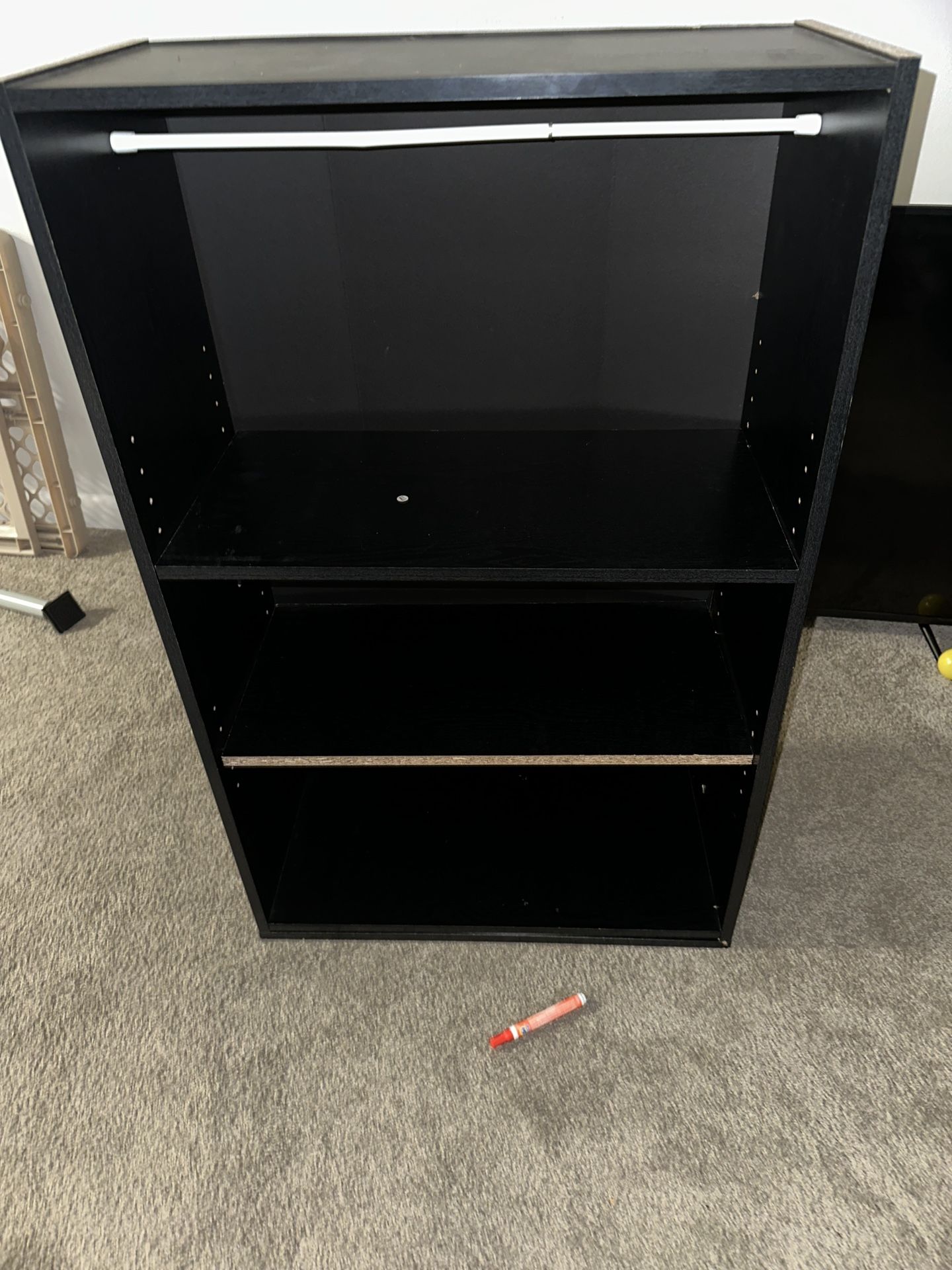 Black bookshelf