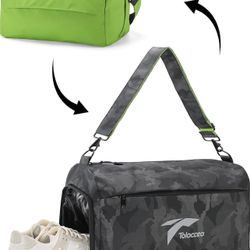 Brandnew Gym Bag for Men Women, Large Sport Duffel Bag with Shoe Compartment Wet Compartment, Travel Duffel Bag Backpack, Weekend Bag Carry On Backpac