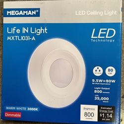 Megaman LED Ceiling Disk Lights $1.99 +FREE shipping