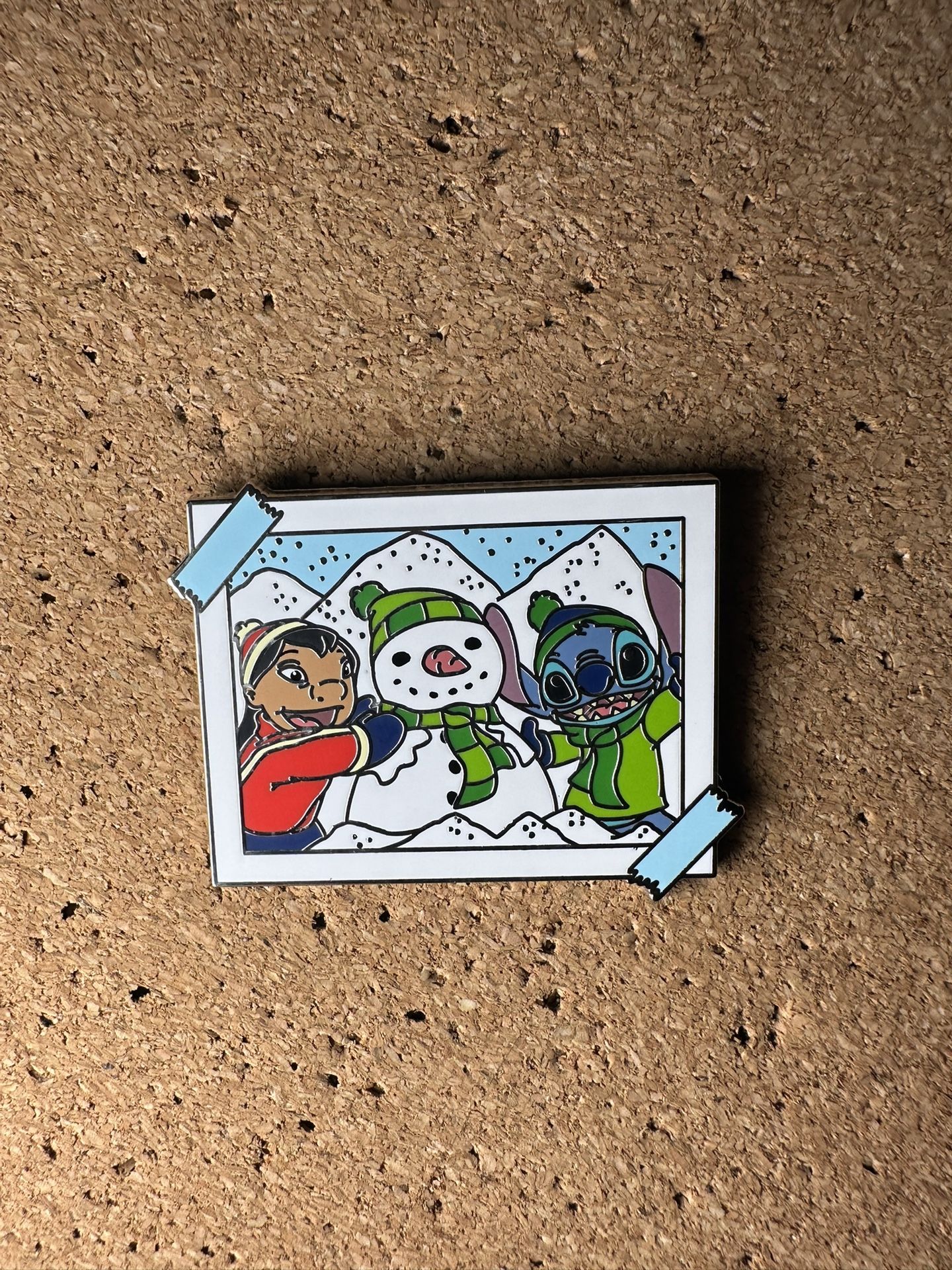 Disney Pin 2024 Lilo & Stitch Building a Snowman Mystery Polaroid Photos Set