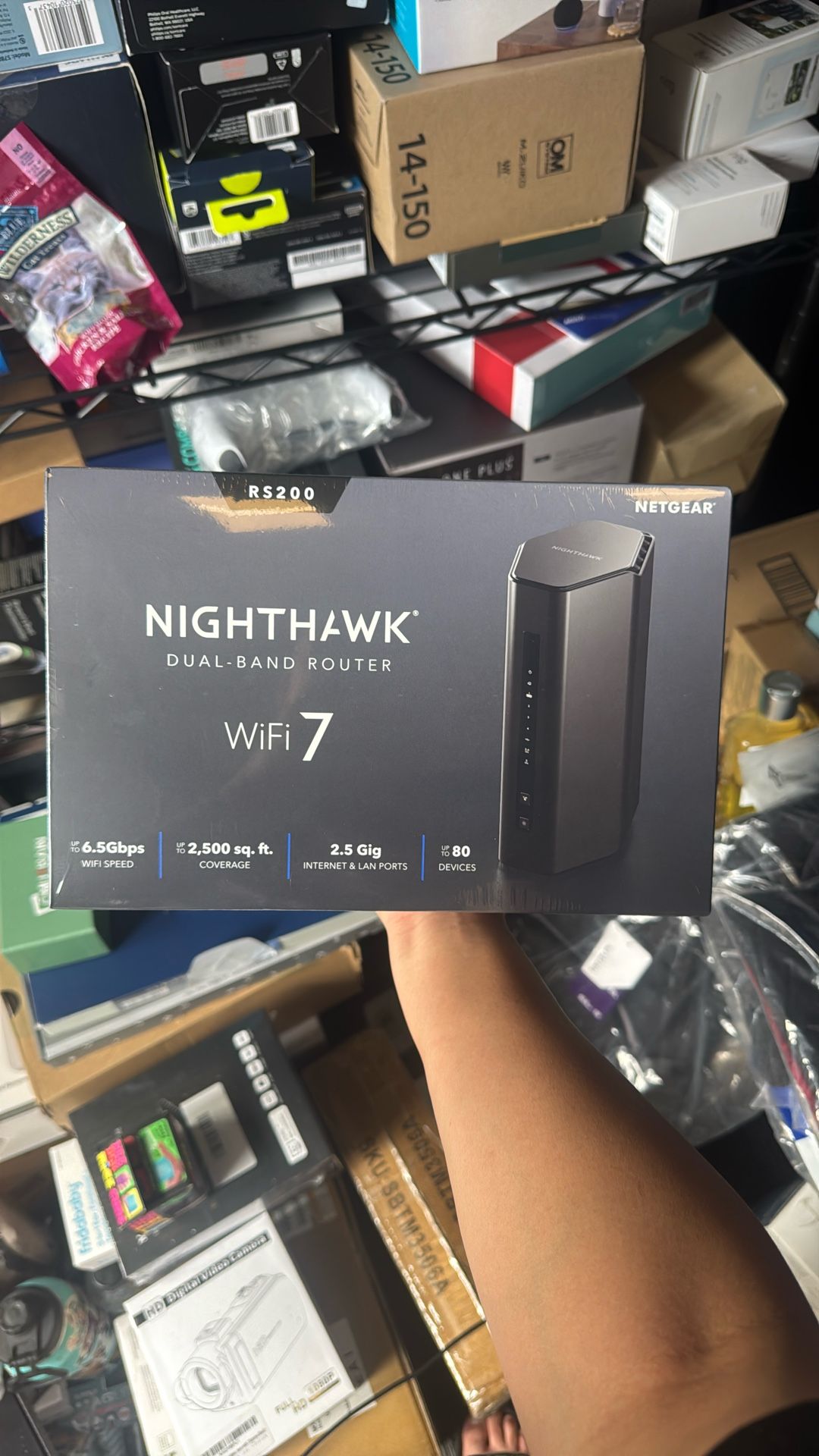 NETGEAR Nighthawk Dual-Band WiFi 7 Router (RS200) Router Only– BE6500 Wireless Speed (up to 6.5 Gbps) - Covers up to 2,500 sq. ft., 80 Devices – 2.5 G