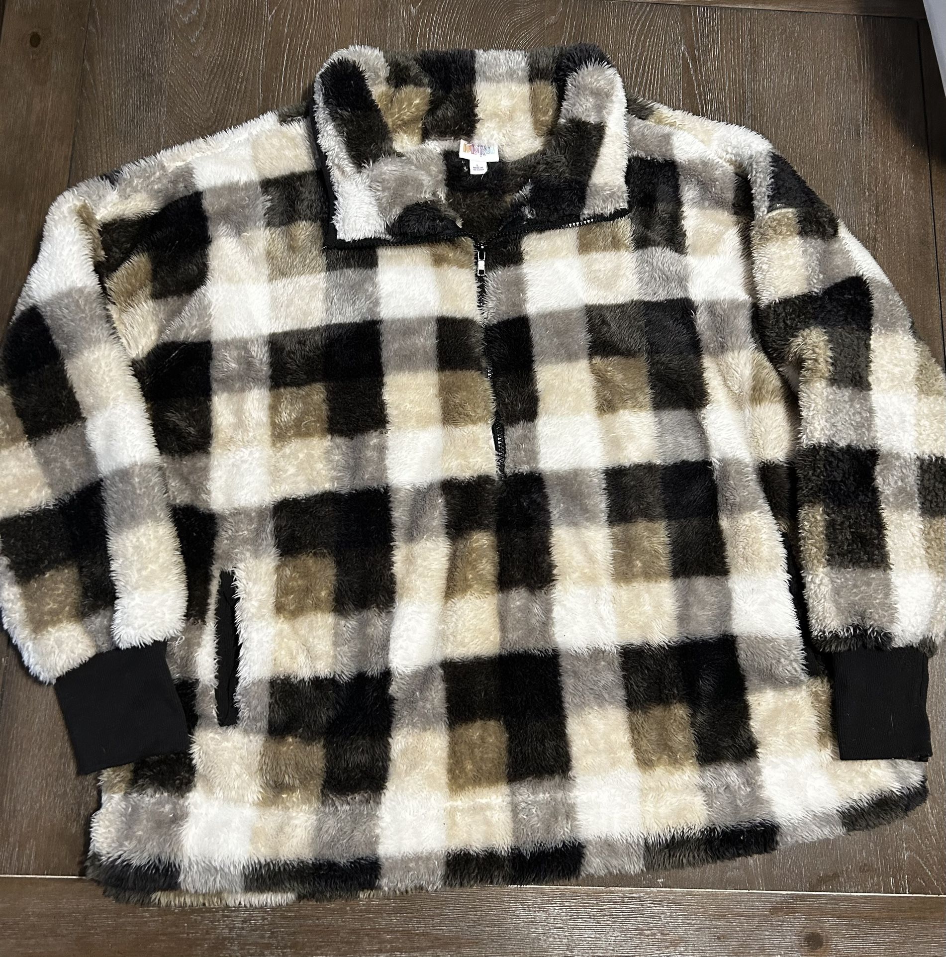 Lularoe plaid 3/4 Zip