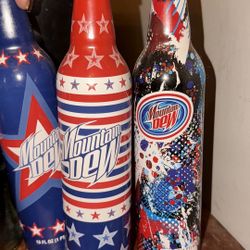 collectible Mountain Dew Bottles And Collectible Coca-Cola Glass Bottles