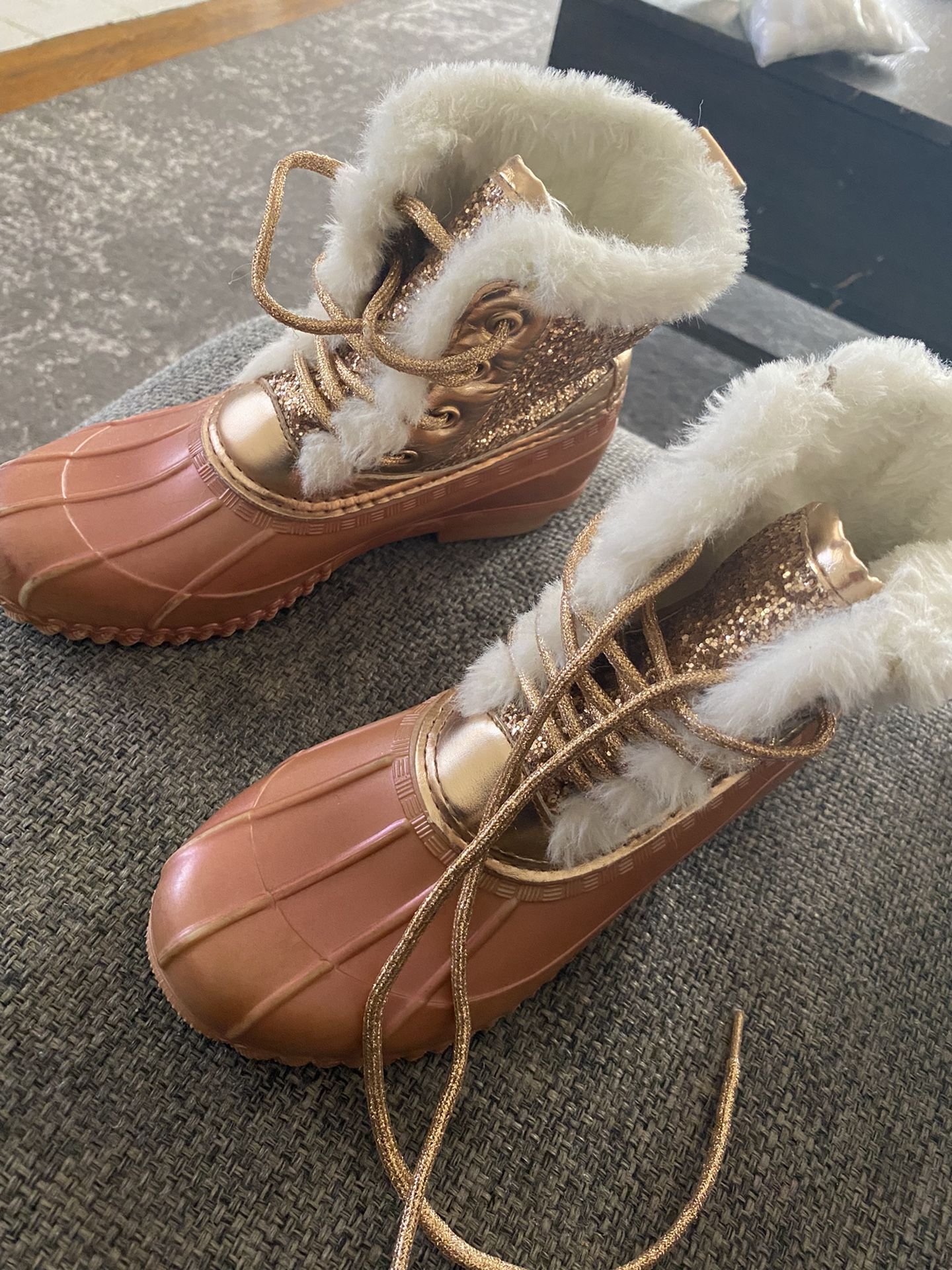Fur Rain Boots