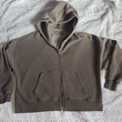 Abercrombie & Fitch Cropped Double Zipper Sweater