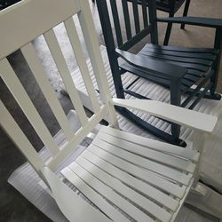 Brand New White Wood Rocking Chair